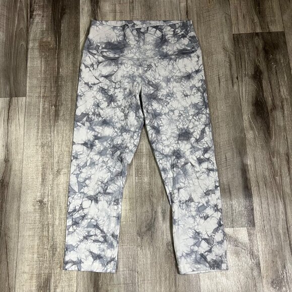 Lululemon Athletic Wunder Under HR Crop Yoga Pants Shibori Women’s Size 8 - Picture 1 of 7